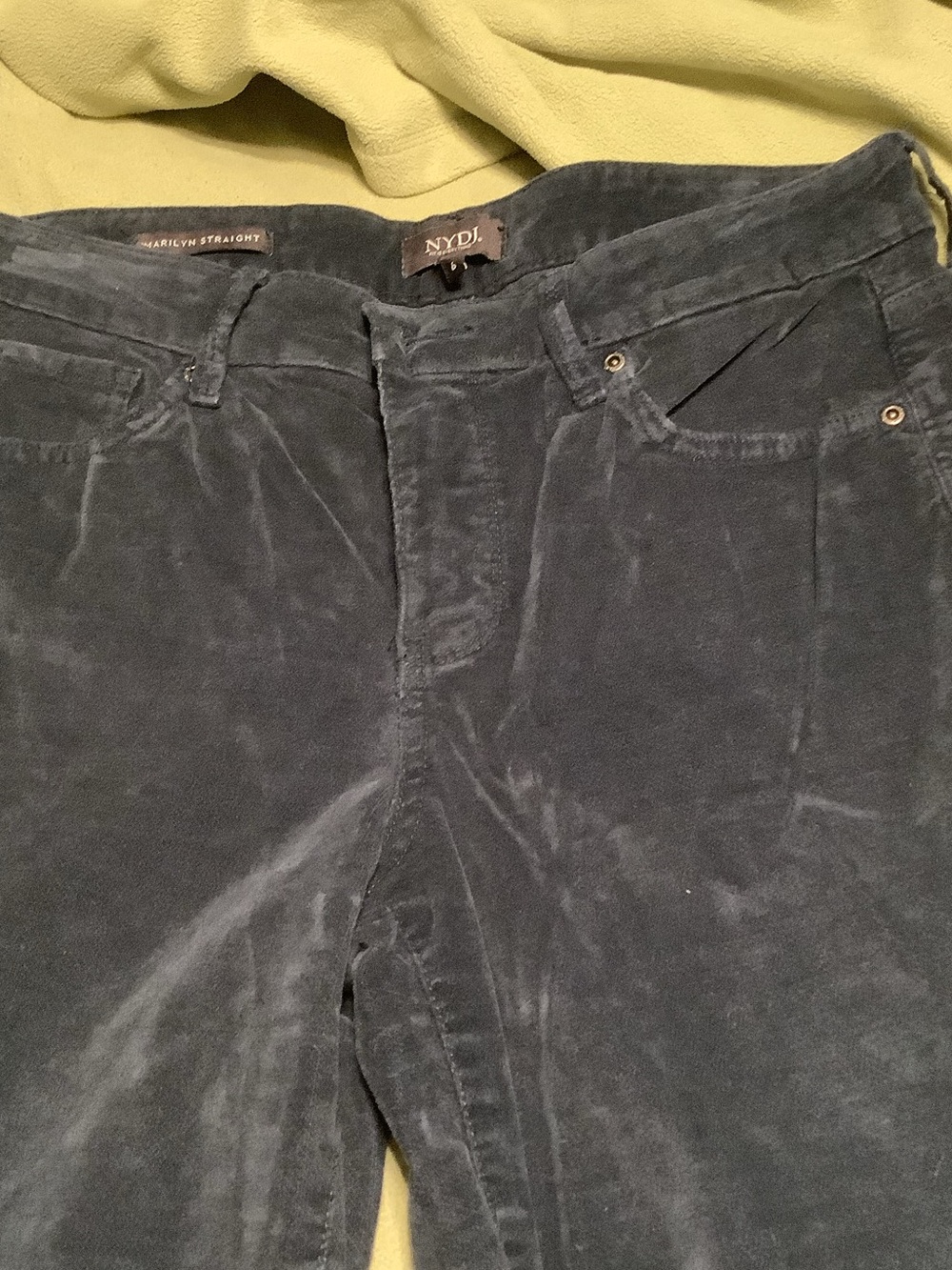 NYDJ Marilyn Corduroy Pants - navy blue